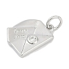 Brass Micro Pave Clear Cubic Zirconia Charms KK-G522-31P-2