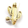 Cactus Alloy Brooch with Resin Pearl JEWB-O009-02-2