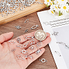 120Pcs 12 Styles Tibetan Style Alloy Links Connector Charms FIND-GA0005-51-3
