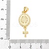Brass Micro Pave Cubic Zirconia Pendants KK-C159-01G-3