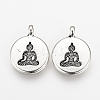 Tibetan Style Alloy Pendants TIBEP-Q078-28AS-NR-1