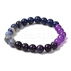Natural Picture Jasper & African Turquoise & Glass Beads Stretch Bracelets for Women Men BJEW-P398-01E-4
