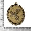 Tibetan Style Alloy Oval Big Pendant Cabochon Settings TIBEP-553-AB-FF-3