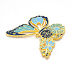 Rack Plating Alloy Enamel Big Pendants ENAM-N056-396-G-3