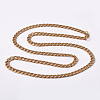 Ion Plating(IP) 304 Stainless Steel Curb Chain Necklaces NJEW-G310-04G-2