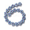 Handmade Porcelain Flower Beads Strands PORC-F003-01B-3