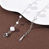 ABS Plastic Pearl Round Beads Link Bracelets BJEW-G774-05P-2