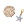 8Pcs Sea Animal Alloy Enamel Pendant Decorations HJEW-JM03655-3