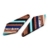 Transparent Resin & Walnut Wood Big Pendants RESI-TAC0017-48-A01-1