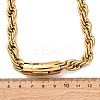 10MM 304 Stainless Steel Rope Chain Necklaces NJEW-C099-07A-G-5