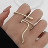 Snake Brass Micro Pave Cubic Zirconia Cuff Rings FS-WG5D2E3-09-1
