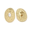316 Surgical Stainless Steel & CCB Imitation Pearl Stud Earrings for Women LS-STAS-B063-03G-04-2