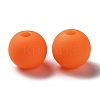 Frosted Opaque Acrylic Beads OACR-P019-01B-02-2
