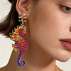 Ocean Acrylic & Alloy Dangle Earrings for Women WG27996-01-2