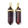Natural Tiger Eye Pointed Pendants G-G025-01G-37-2