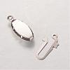 Tarnish Resistant Oval 304 Stainless Steel Box Clasps STAS-L183-05-2