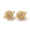 Alloy Rhinestone Magnetic Clasps with Loops RB-H116-2-M-3