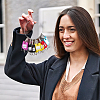 20Pcs 304 Stainless Steel Cable Wire Keychain AJEW-GA0006-85-7