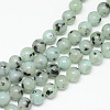 Natural Sesame Jasper/Kiwi Jasper Bead Strands X-G-R345-6mm-28-1