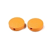 Painted Natural Wood Beads WOOD-S049-02B-08-2