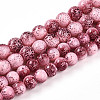 Transparent Baking Paint Glass Beads Strands DGLA-N009-8mm-03-2