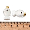 Handmade Dichroic Foil Lampwork Pendants X2-DICH-G001-01G-01-3