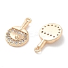 Rack Plating Brass Clear Cubic Zirconia Pendants KK-M102-22G-A-2