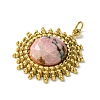 Faceted Natural Rhodonite Pendants FIND-Z028-38A-2
