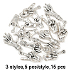15Pcs 3 Styles Tibetan Style Alloy Pendants TIBE-FP0001-21-2