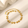 304 Stainless Steel Link Bracelets for Women BJEW-Z125-03G-02-1