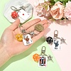 Acrylic Pendant Decorations HJEW-YW00308-01-4
