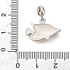 Rhodium Plated 925 Sterling Silver Enamel European Dangle Charms LS-STER-P062-01A-06-3