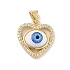 Brass Micro Pave Cubic Zirconia Pendants KK-B059-43G-2