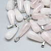 Natural Rose Quartz Pendants X-G-T081-21-1