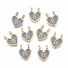 Alloy Enamel Charms X-ENAM-T012-02B-RS-1
