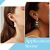 20Pcs Rack Plating Eco-friendly Brass Hoop Earring Findings with Latch Back Closure KK-BBC0027-50G-5