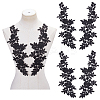 Polyester Lace Flower Cloth Patches AJEW-WH0816-089-1