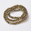 Electroplate Transparent Glass Beads Strands EGLA-A034-T3mm-S04-2
