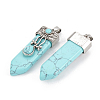 Synthetic Turquoise Pendants G-S292-05D-2