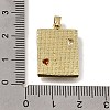Mother's Day Brass Micro Pave Orange Red Cubic Zirconia Pendants KK-CBAA632-06G-3