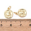 Brass Charms KK-D019-21G-3