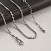 Brass Rolo Chains Necklaces for Women NJEW-D302-22P-1