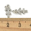 Rack Plating Brass Micro Pave Cubic Zirconia Pendants KK-K386-02H-P-3