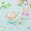 80Pcs 8 Styles Crackle Transparent Glass Charms PALLOY-TAC0292-7