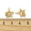 Brass Micro Pave Clear Cubic Zirconia Charms KK-H460-18G-3