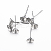 Non-Tarnish 304 Stainless Steel Stud Earring Settings LS-STAS-H403-02P-B-1