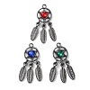 Rack Plating Alloy Rhinestone Pendants PALLOY-F311-19B-1