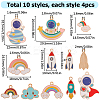 40pcs 10 style Alloy Enamel Pendants ENAM-SC0003-64-2