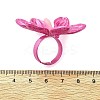 Adjustable Alloy Flower Finger Rings for Women RJEW-B124-01A-3