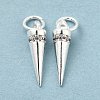 Rack Plating Brass Micro Pave Cubic Zirconia Charms KK-E081-17S-3